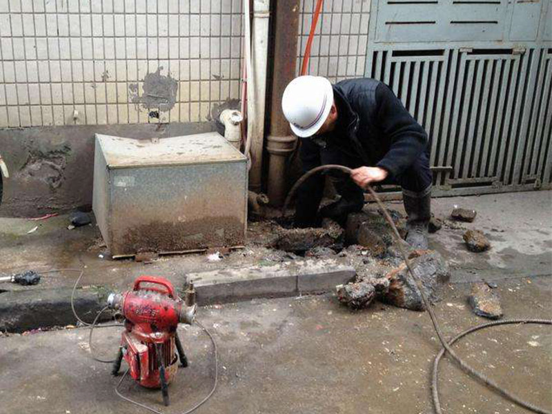 沉湖管委会疏通下水道-洗菜池疏通